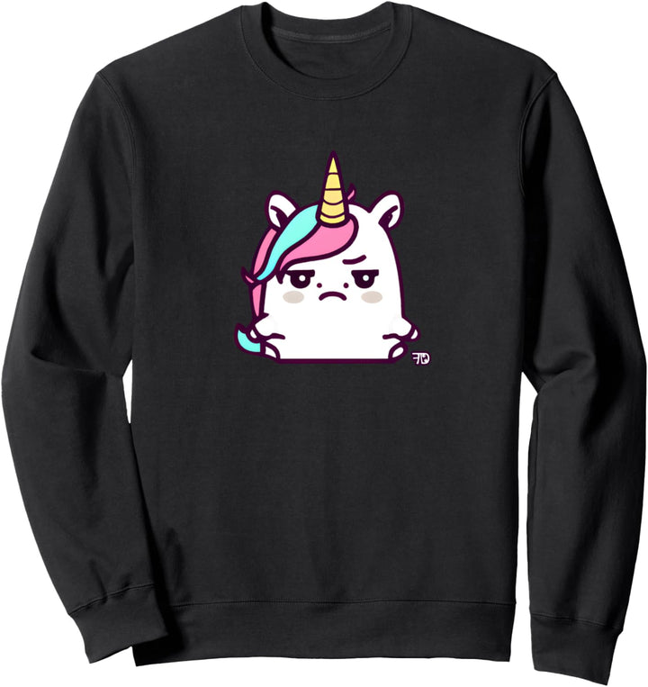 Mürrischer Lustiges Einhorn mit schlechter Laune Sweatshirt