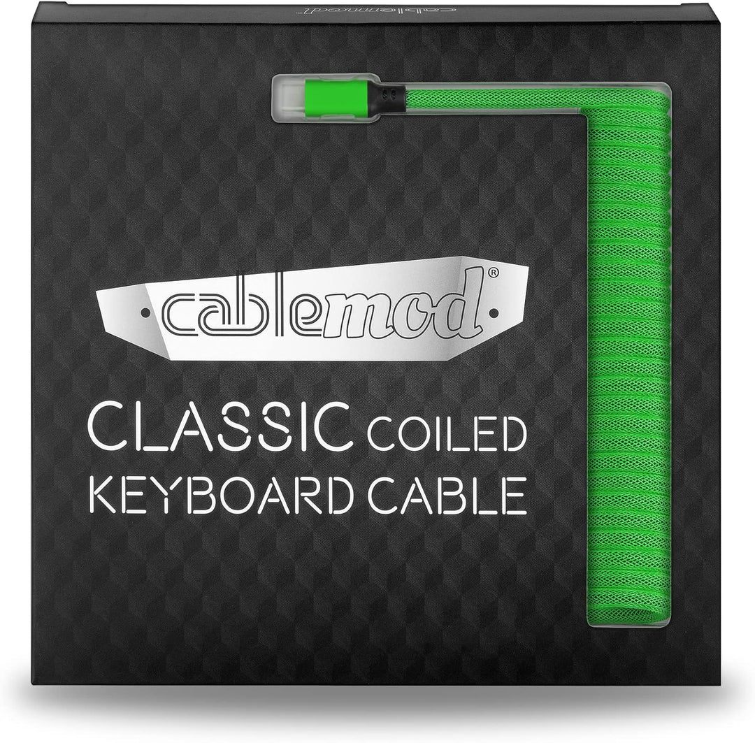CableMod Classic Coiled Keyboard Cable - Spiralkabel für Tastatur USB C auf USB Typ A - Gaming Tasta