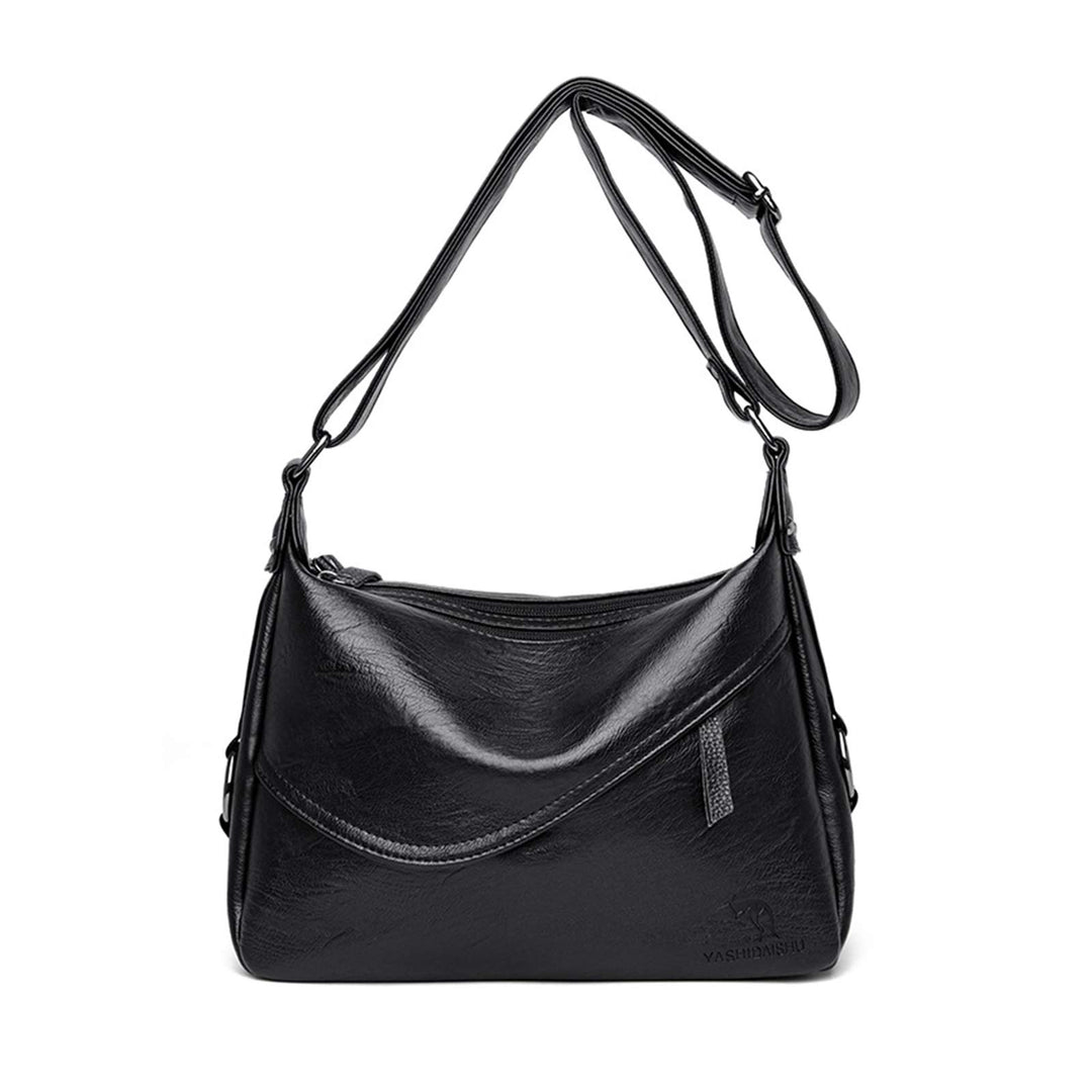 NICOLE & DORIS Kleine Umhängetasche Modische Schultertasche aus weichem Leder Imitat Handtasche Cros