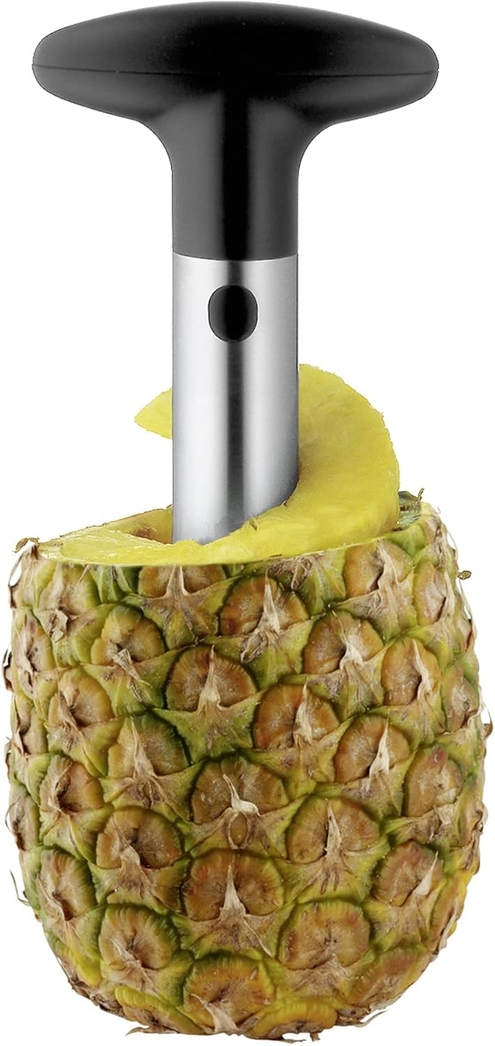 WMF Gourmet Ananasschneider, Ananasteiler schneidet Ringe & Top Tools Erdbeestrunkentferner 9,5 cm,