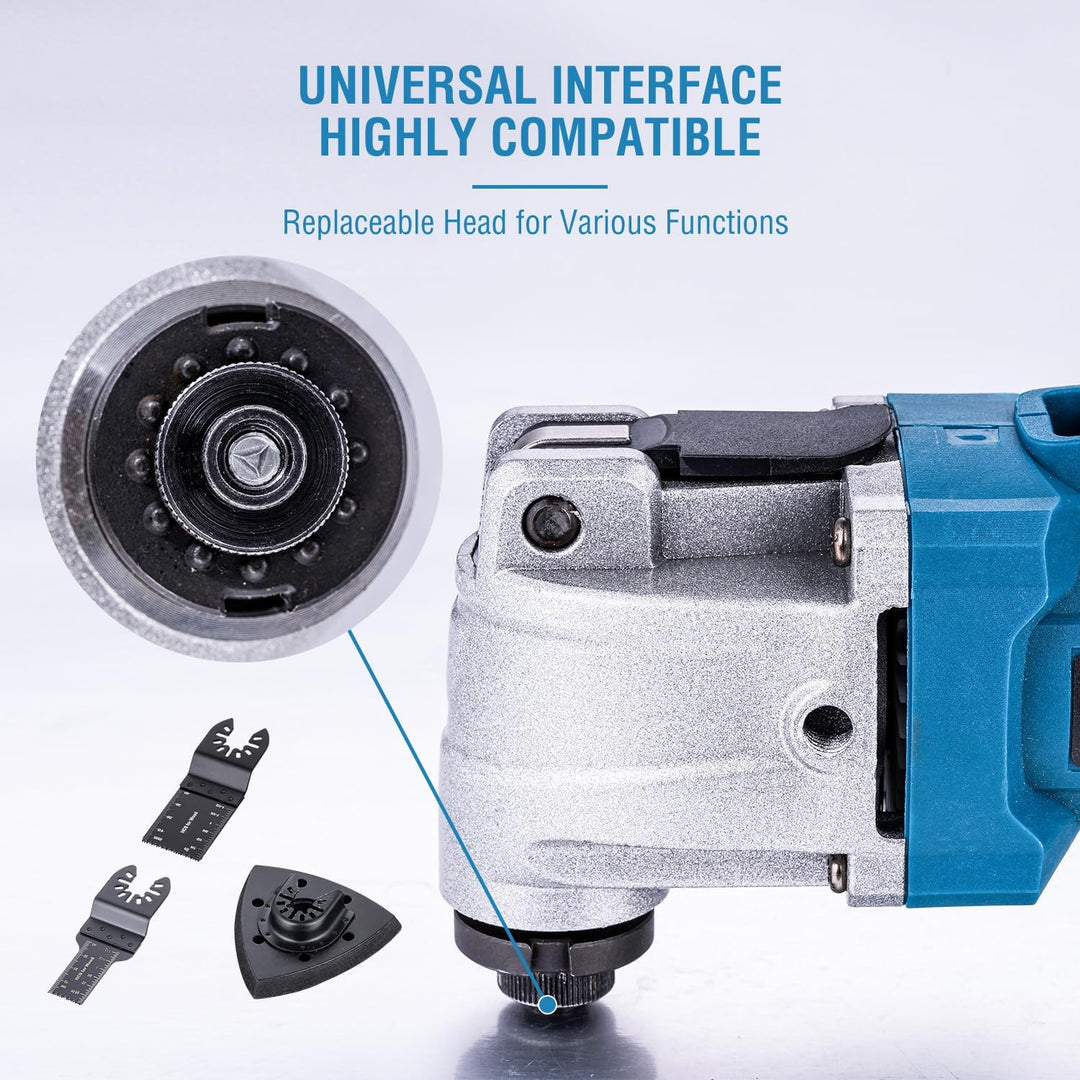 KATSU FIT-BAT 21V Akku-Multifunk Werkzeug Brushless Oszillierendes Multitool, 6 Geschwindigkeiten, S