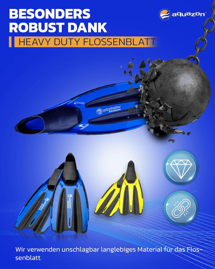 AQUAZON Adventure professionelle Flossen, Schnorchelflossen, Taucherflossen, Schwimmflossen für Erwa