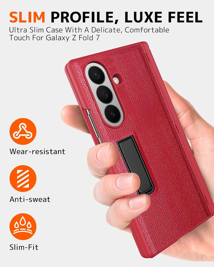 NINKI für Samsung Galaxy Z Fold 7 Hülle mit Privacy Screen Protector Magnetic ständer, Scharnier han