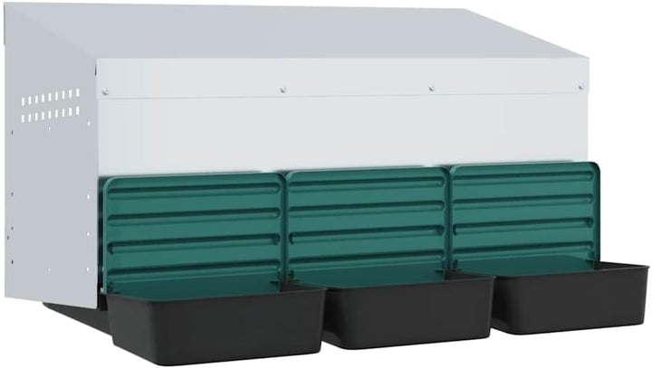 Hühner-Nistkasten mit 3 Fächern Wandmontage verzinkter Stahl Robustes Design für Innen- und Aussenbe
