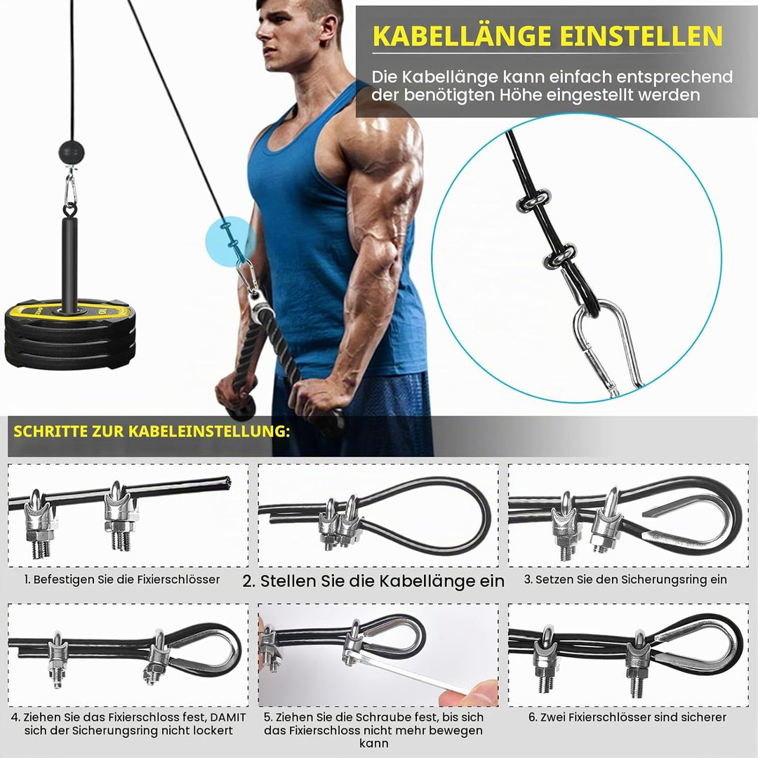Kabelzug Fitness Latzug Gym Kabelsystem Latzug Fitnesssgeräte Kabelzug Pulley System Latzugmaschine