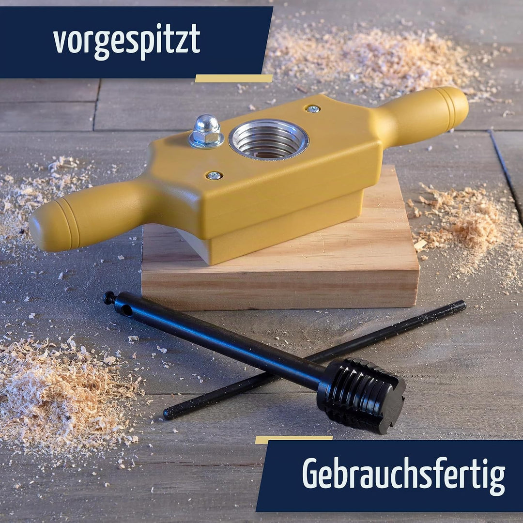 Gewindeschneider-Set – 3,8 cm Vorrichtungs-Dübelgewindebohrer-Set schneidet männliche und weibliche