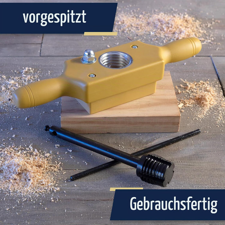 Gewindeschneider-Set – 3,8 cm Vorrichtungs-Dübelgewindebohrer-Set schneidet männliche und weibliche