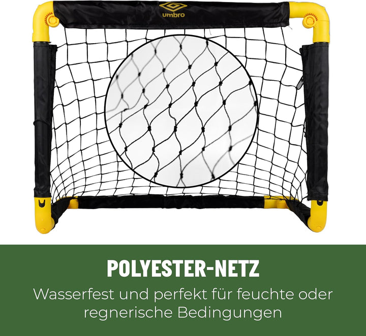 Umbro Fussballtor - Fussballtor 50 x 44 x 44 cm - Faltbares fussball Tor - Fussballtore für Garten K