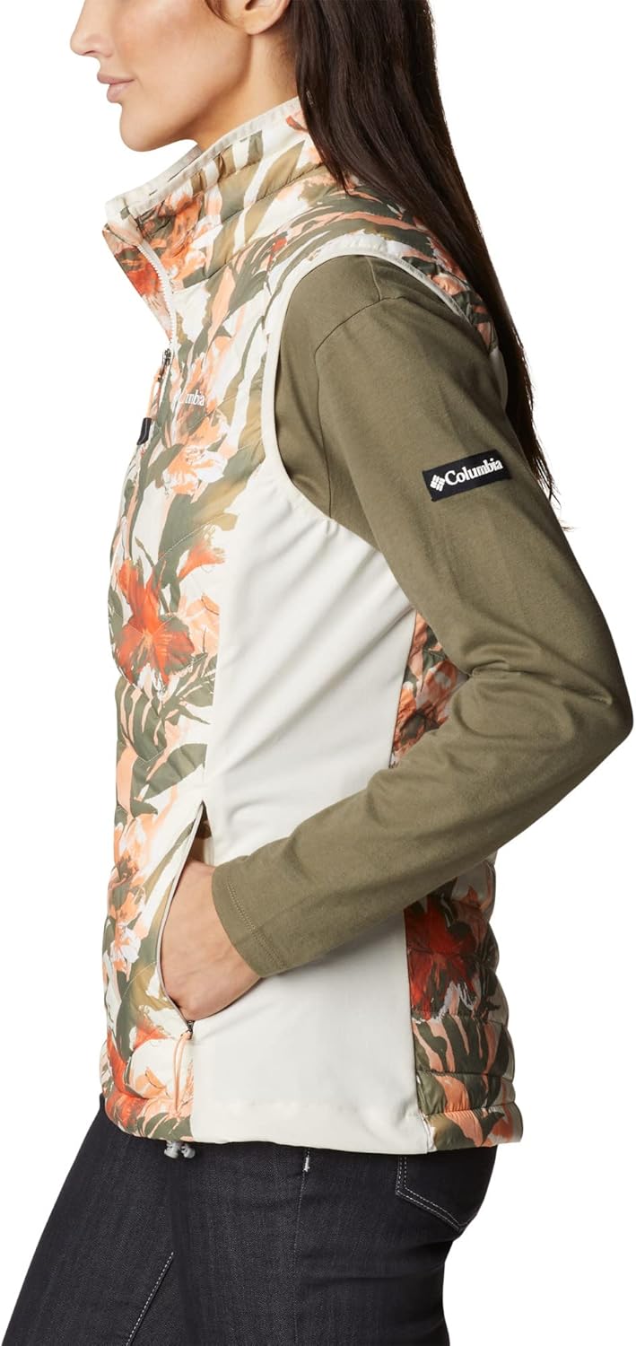 Columbia Damen Powder Pass Weste, Chalk Floriculture Print