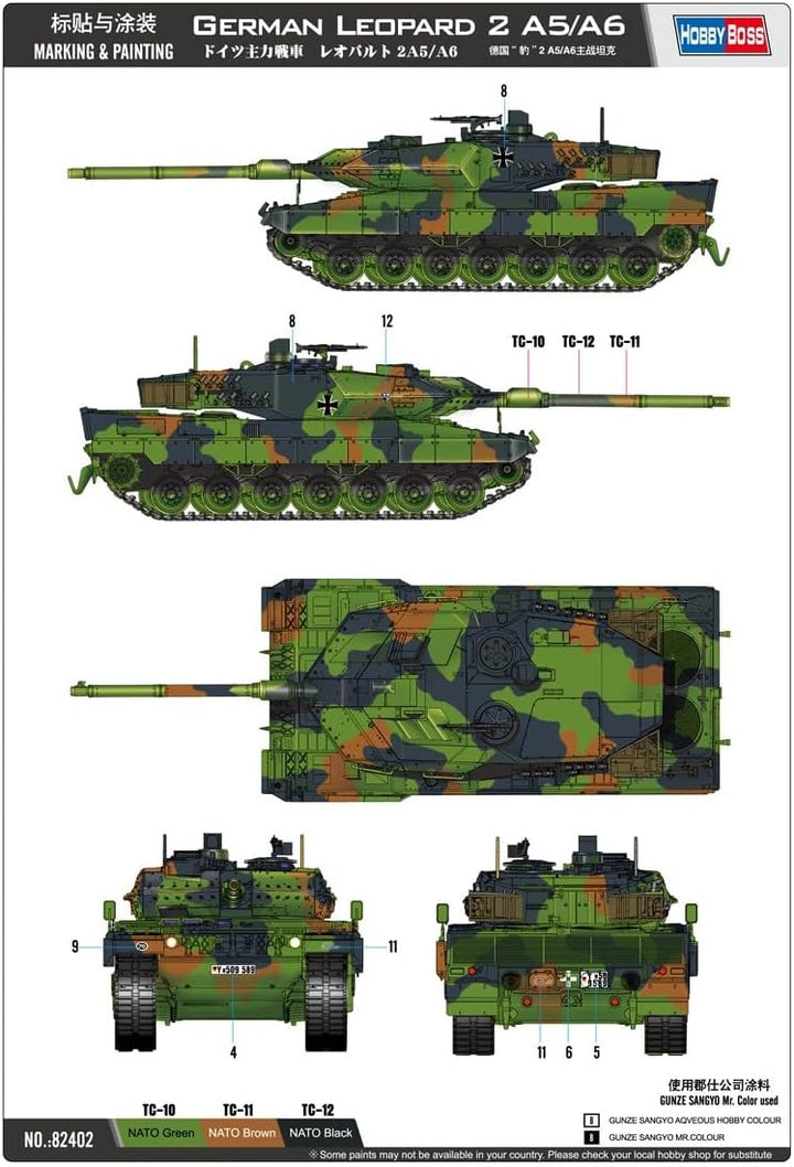 Hobby Boss 82402 Modellbausatz German Leopard 2 A5/A6 tank