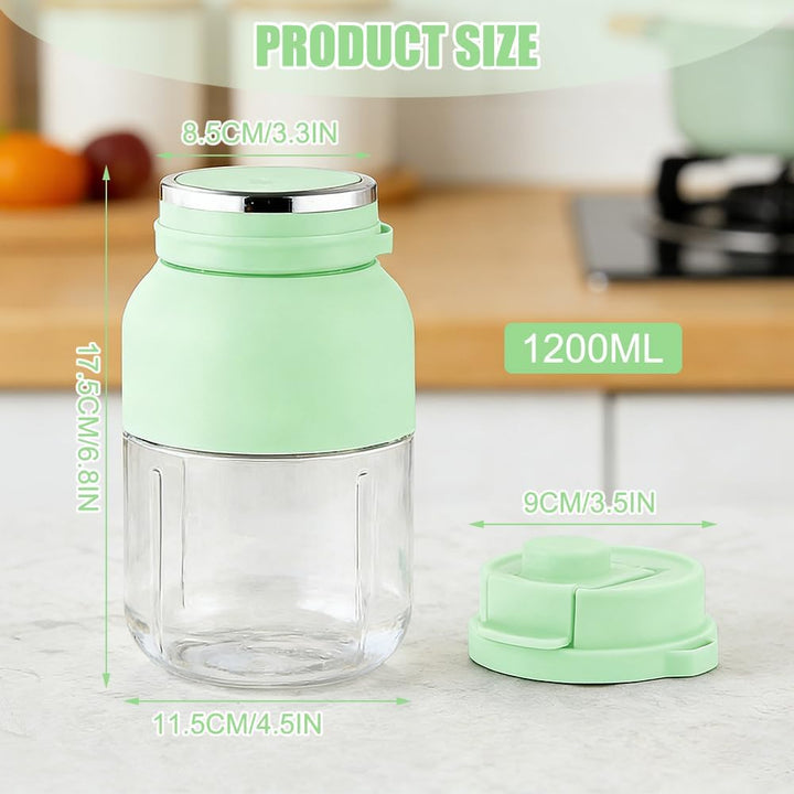 Tragbarer Mixer Smoothie Maker, Mixer to go 1200 ml, Wiederaufladbar Standmixer Blender Bottle mit 3