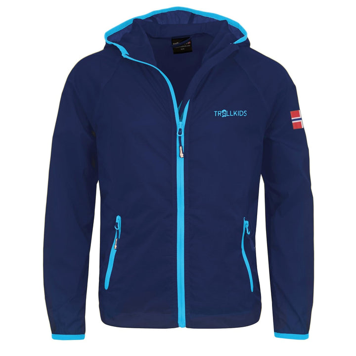 Trollkids Fjell Windjacke für Kinder 104 Marine/Hellblau, 104 Marine/Hellblau