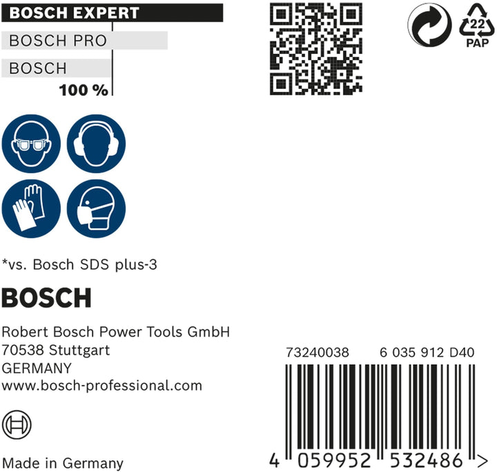 Bosch 10x EXPERT SDS plus-7X Hammerbohrer (für Weichgestein, Harter Stein, Ø 12,00 mm, Professional