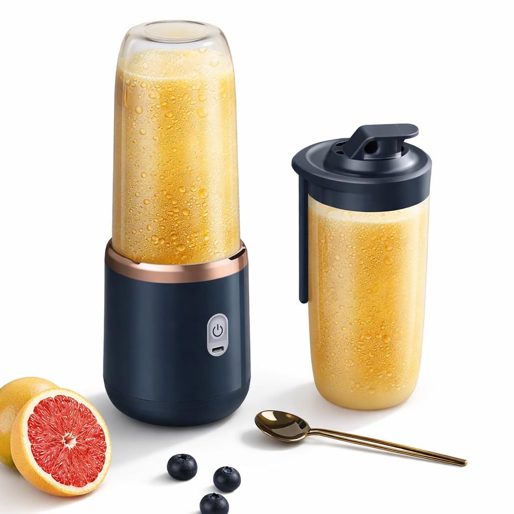 Maker Tragbarer Mixer, 400 ml, 6 Klingen, 1500 mAh Akku, 22.000 U/min, USB-Aufladung, PCTG Lebensmit