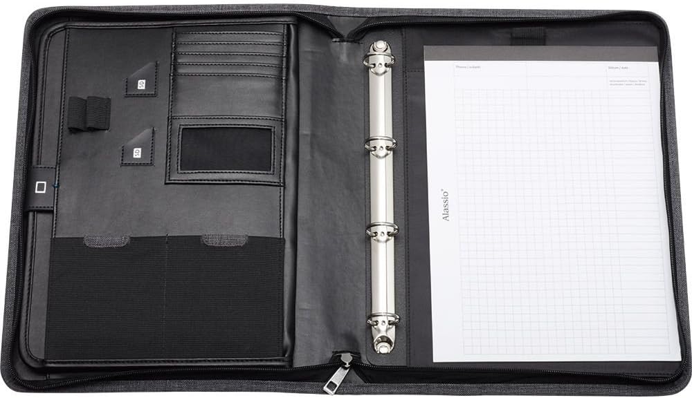 ALASSIO 30116 Orgamappe A4 Lazio, Organizer Dokumentenfach, Tabletfach und weiteren praktischen Fäch