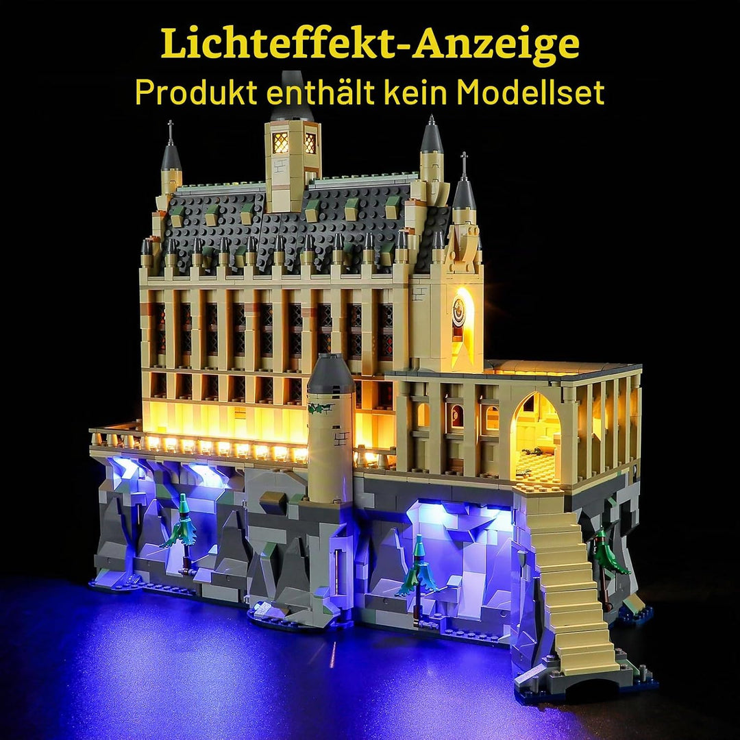 GEAMENT Ver.2024 LED Licht-Set Kompatibel mit Lego Harry Potter Schloss Hogwarts Die Grosse Halle 76