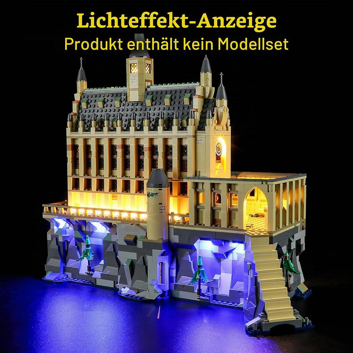 GEAMENT Ver.2024 LED Licht-Set Kompatibel mit Lego Harry Potter Schloss Hogwarts Die Grosse Halle 76
