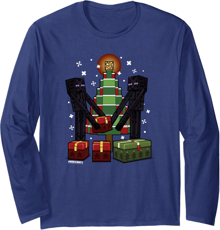 Minecraft Weihnachten Enderman Gift Giving Langarmshirt