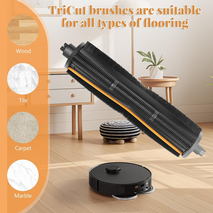 TriCut Bürste Kompatibel mit Dreame L10s/L10/X40/L40/D20/D30/L10s Pro Ultra, L20/X40 Ultra Complete,