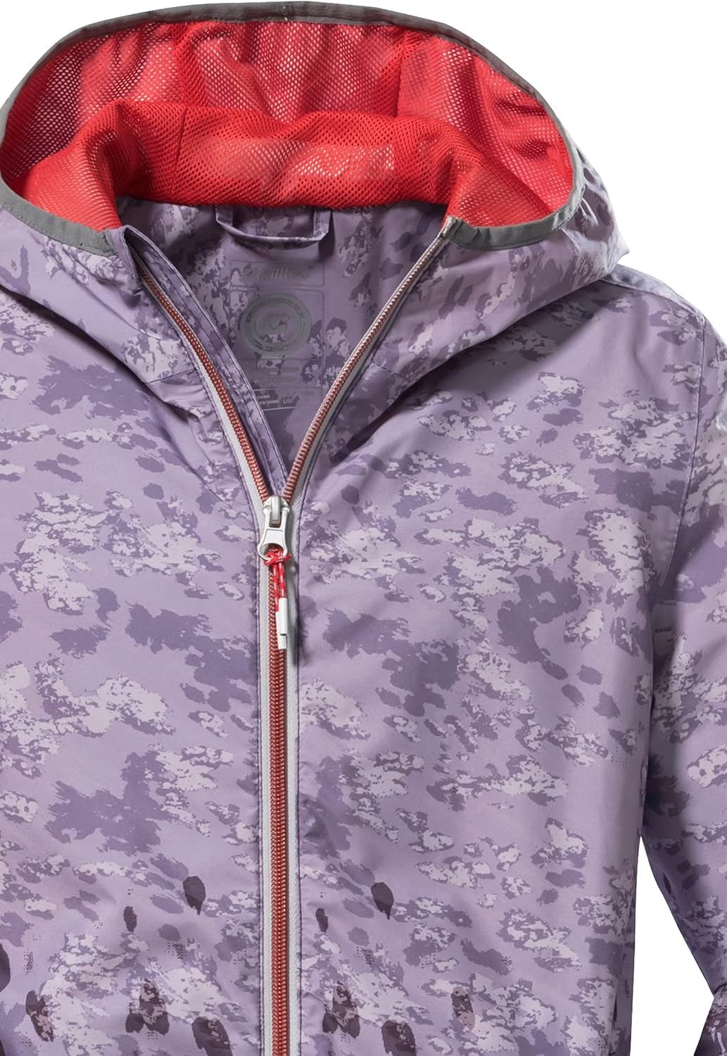Killtec Mädchen Kos 165 Grls Jckt Funktionsjacke mit Kapuze, packbar, wasserdicht 116 lavendel, 116