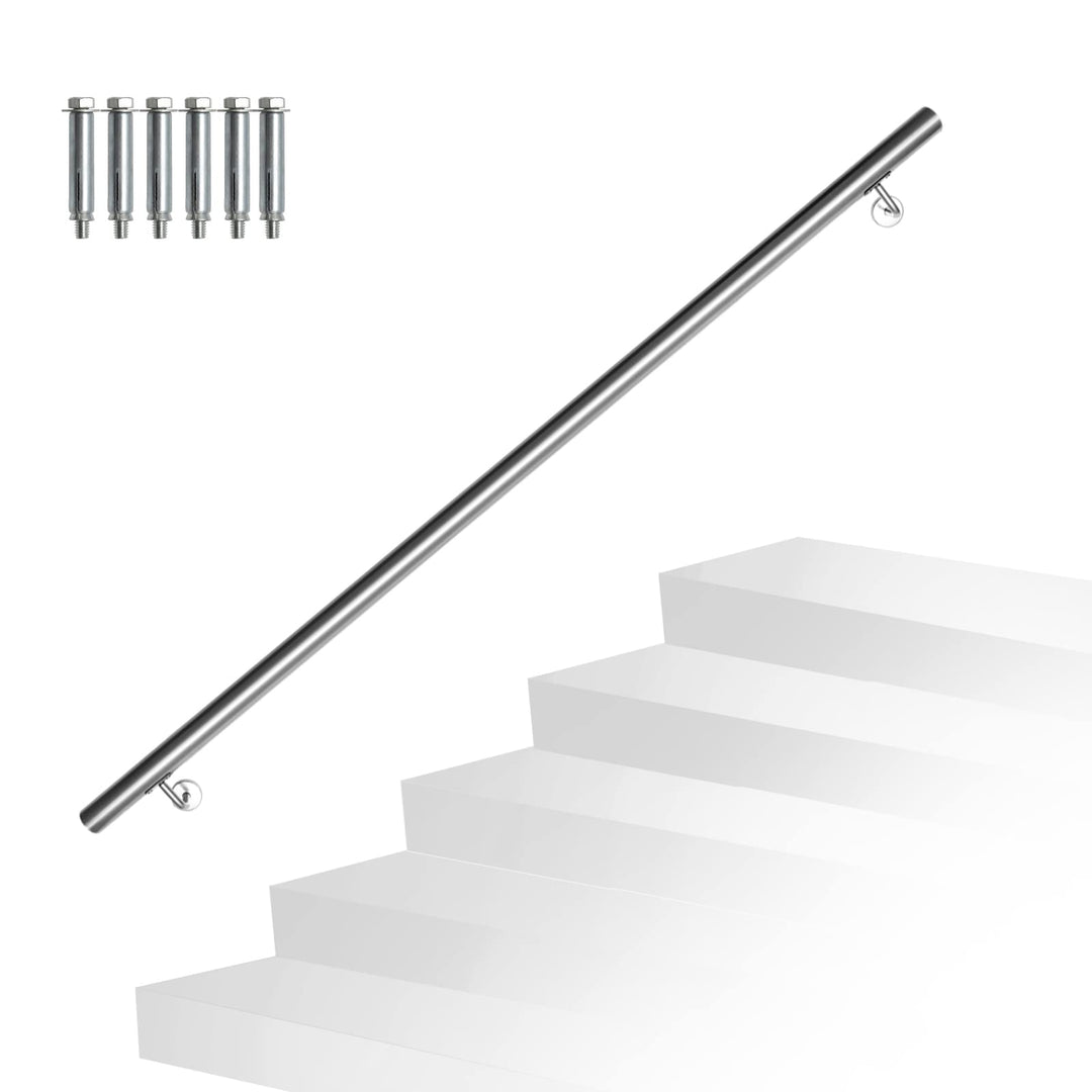 Randaco Edelstahl Handlauf Treppengeländer Geländer Wandhandlauf Wand Treppe inkl. Wandhalterung und