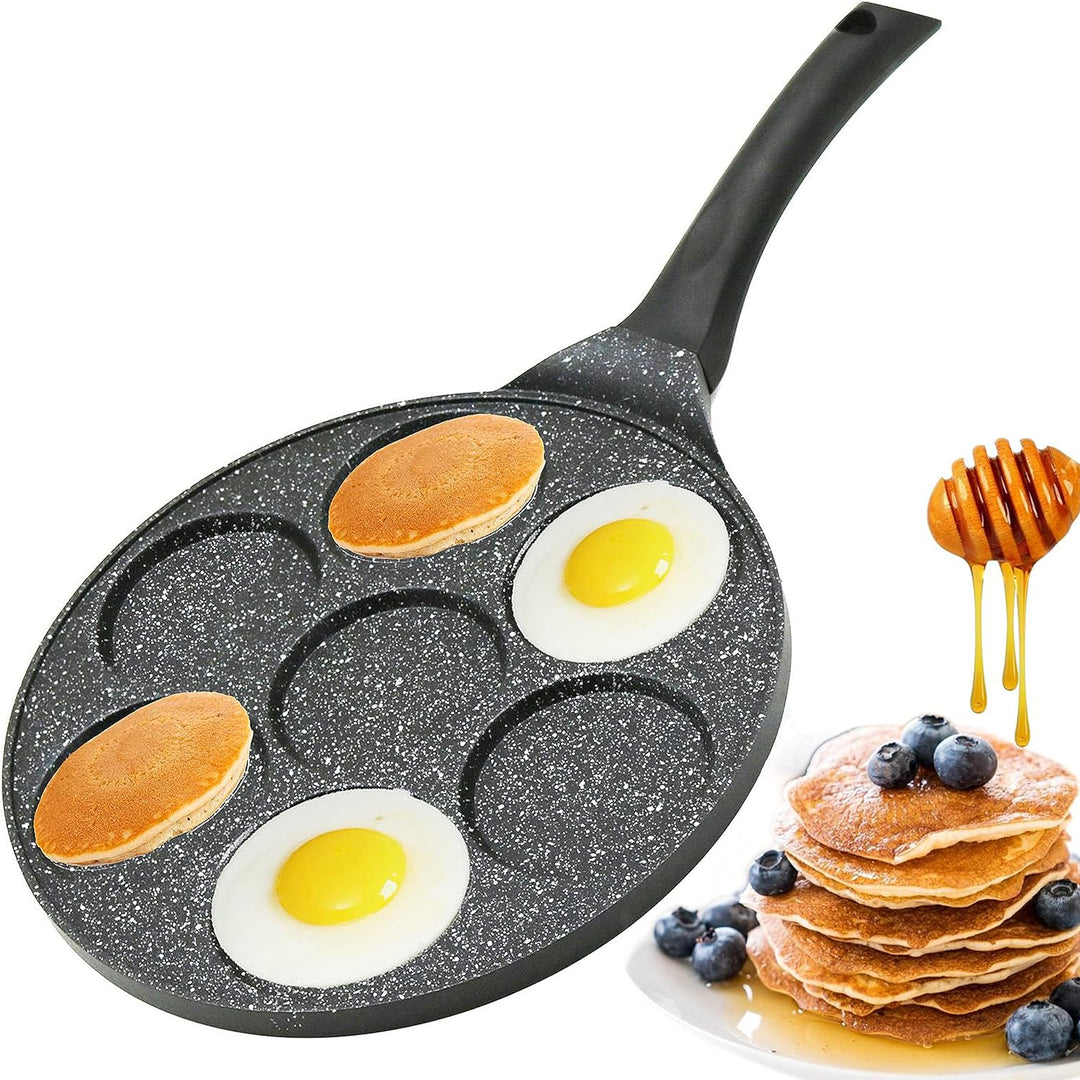 Amalindo Pancake Pfanne Ø26cm Spiegeleipfanne für 7 Eier | Pancakepfanne Antihaft-Beschichtung | Pfa