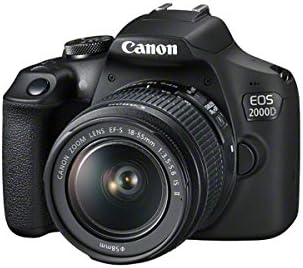 Canon EOS 2000D APS-C DSLR-Kamera mit EF-S 18-55mm Objektiv | 24,1 Megapixel, fest integrierter 3-Zo