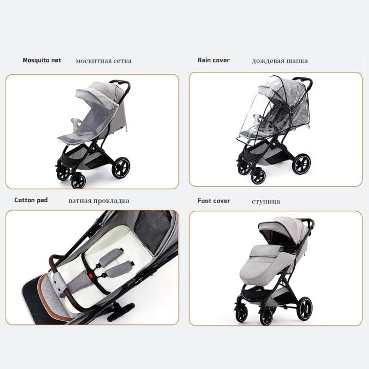 GloKid Baby Kinderwagen, von Geburt bis 20 kg, Zusammenklappen mit einer Hand, federleichter, kompak