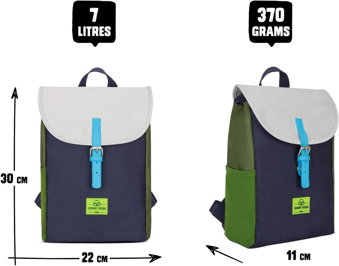 Johnny Urban Rucksack Kinder Mädchen & Jungen Grün - Junior Liam - Kinderrucksack mit Brustgurt - Au