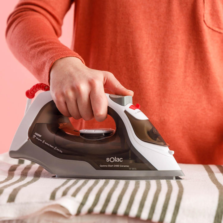 Solac Optima Start Dampfbügeleisen, 2400 W, Keramik-Bügelsohle, Dampfstoss 120 g/min, kontinuierlich