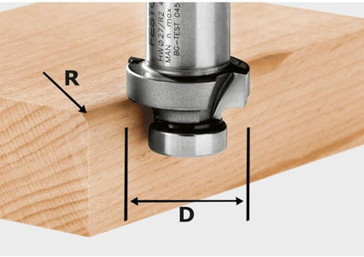 Festool Abrundfräser HW R2-OFK 500 Radius 2 mm, Radius 2 mm