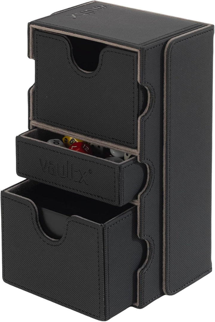 Vault X Exo-Tec Modulare Spielbox 200+ Deck Box mit Kartenfach und Zubehörschublade Abnehmbarer Deck