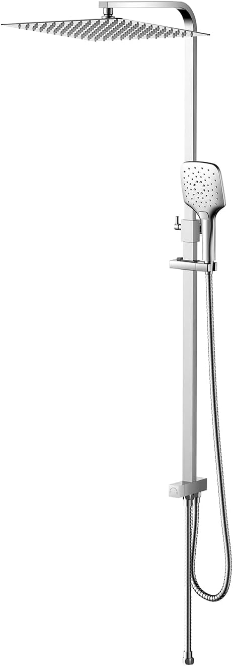 KOMIRO Duschsystem ohne Armatur, Regendusche Ohne Armatur,Duschset mit Duschkopf 30x30cm, Handbrause