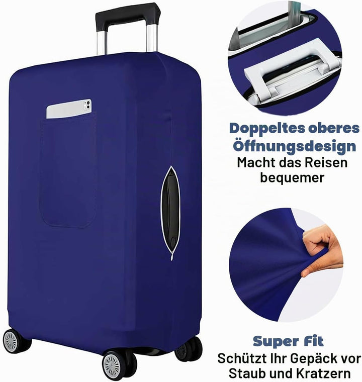 Morbuy Elastisch Kofferschutzhülle, Gross Kofferhülle Blau mit Reissverschluss, Suitcase Luggage Cov