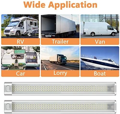 URAQT 120 LED Innenbeluchtung,2 Stück LED Leiste 1600LM 8W 12V Led Lampe Wohnmobil LED Innenlichtlei
