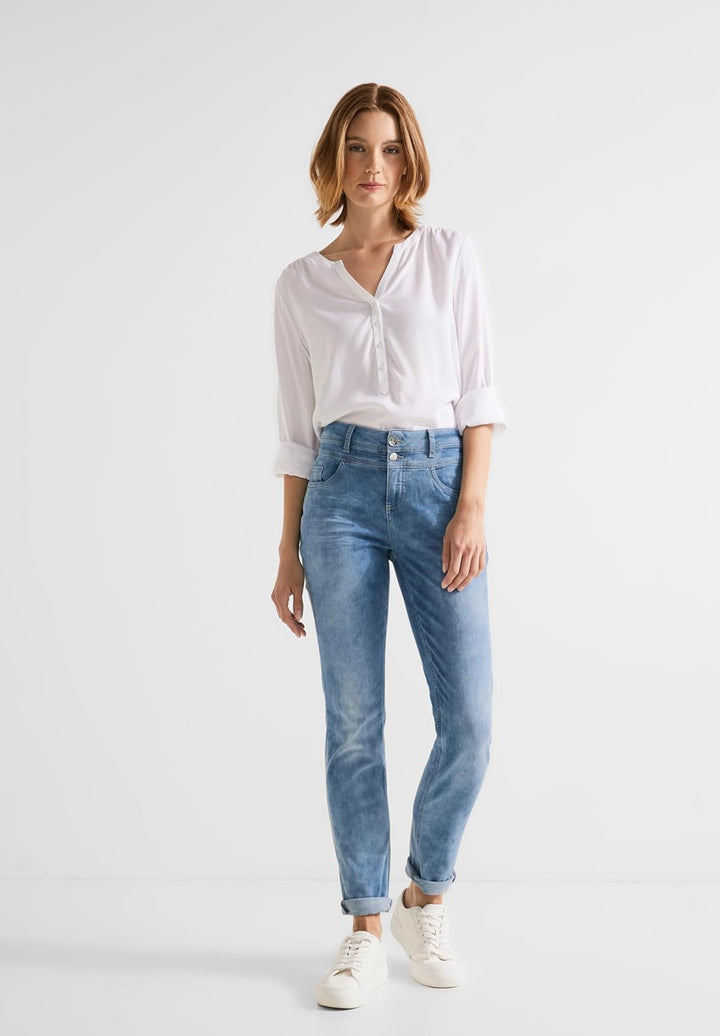 Street One Damen Damenjeans 29W / 28L Soft Blue Random Wash, 29W / 28L Soft Blue Random Wash