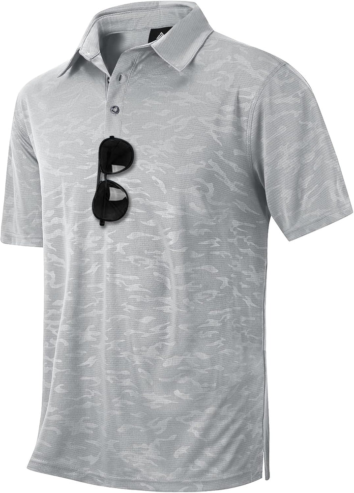 geeksport Herren Poloshirt Kurzarm Tennis Regular Fit Shirt Sport Schnelltrocknend Atmungsaktiv Polo