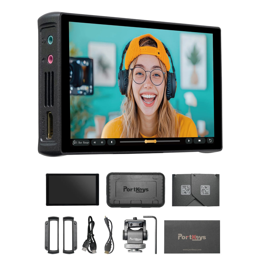 Portkeys PT5 III Kamera Feld Monitor 5,4" 800 Nits mit Touchscreen 3D LUT HDMI EIN/Ausgang 360° Colo