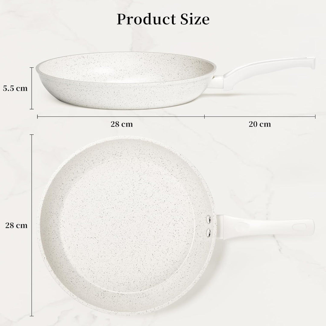 Innerwell Antihaft Bratpfanne 28 cm, Pfanne Induktion mit Keramik Antihaftbeschichtung in Profiquali