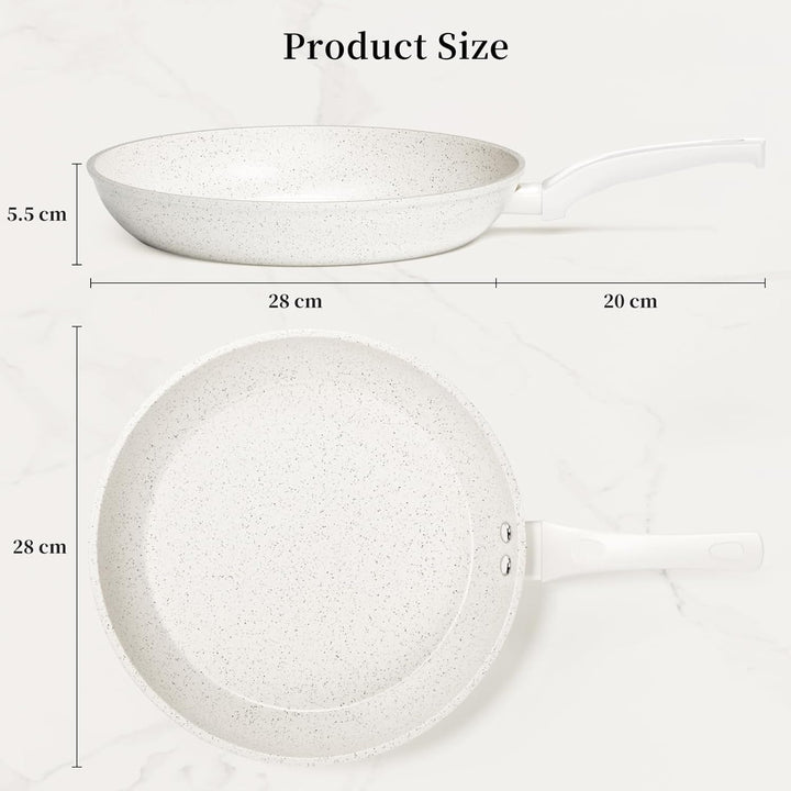 Innerwell Antihaft Bratpfanne 28 cm, Pfanne Induktion mit Keramik Antihaftbeschichtung in Profiquali