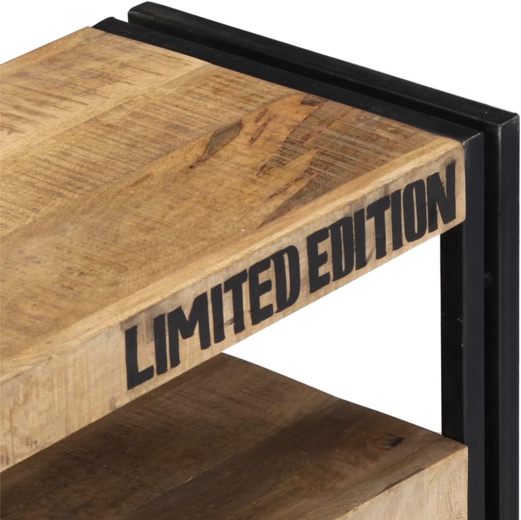 vidaXL Mangoholz Massiv TV Schrank mit 2 Schubladen 1 Fach TV Board Möbel Lowboard Fernsehschrank Fe