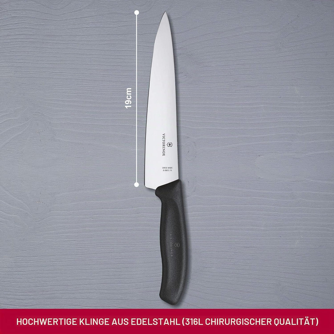 Victorinox, Swiss Classic, Profi Tranchiermesser, Extra Scharfe Klinge, gerader Schliff, 19 cm, Robu