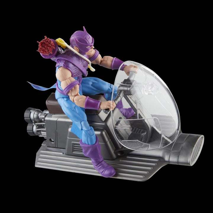 Marvel Hasbro Legends Series Hawkeye mit Sky-Cycle Avengers 60th Anniversary, Action-Figur zum Samme