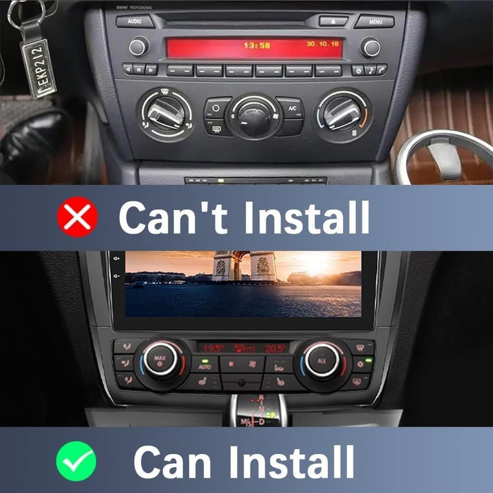 CAMECHO Android 11 [2G+32G] Autoradio für BMW 1 Serie E81 E82 E87 E88,9-Zoll Bildschirm Auto Radio T