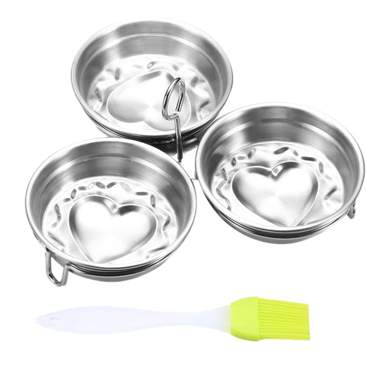 Poached Egg Cups, Stainless Steel Egg Poacher Pan, Nonstick Egg Steamer, Egg Steamer with Rack, Egg