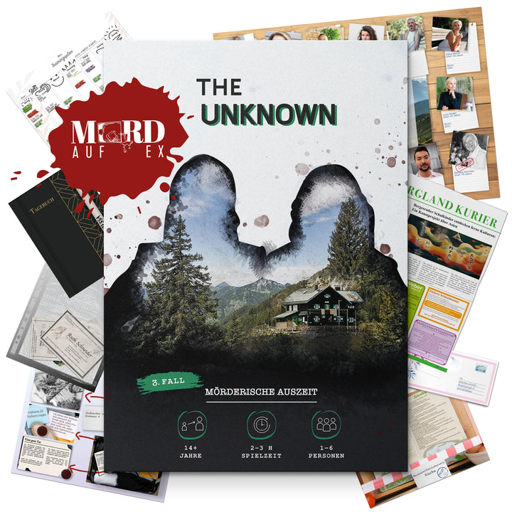 The Unknown Fall 3: Mörderische Auszeit | Das Krimispiel für True-Crime-Fans | 1-6 Spieler | Inkl. 3