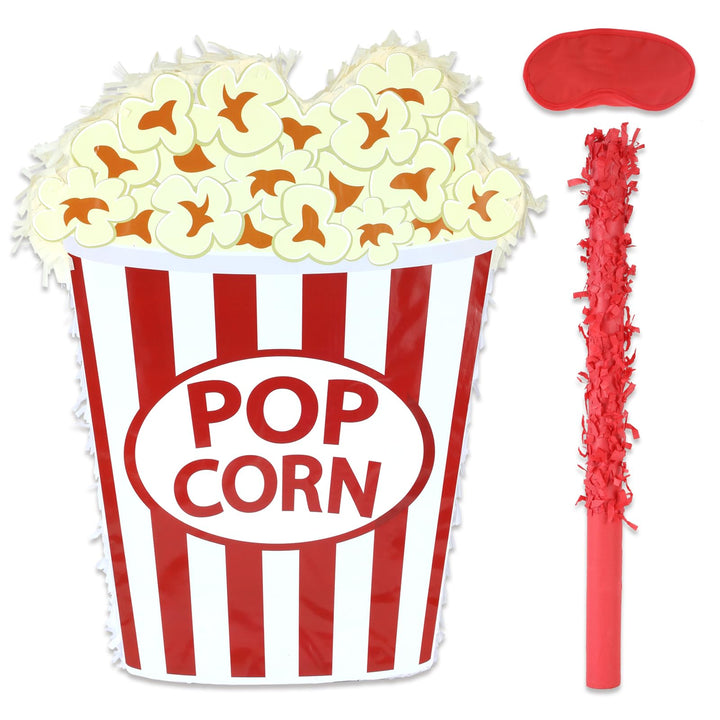 Popcorn-Pinatas-Set mit Augenbinde und Fledermaus (41,5 x 30,5 x 8,9 cm), perfekt für Kindergeburtst