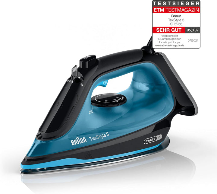 Braun Household TexStyle 5 SI5256 BL Dampfbügeleisen mit FreeGlide 3D Bügelsohle, Präzisionsspitze,