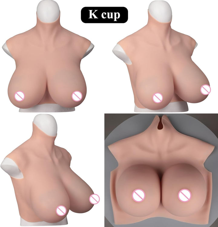 Riesige Brust S Z Cup Silikonbrust bildet Brustplatte für Crossdresser Drag Queen Elfenbein weiss Z