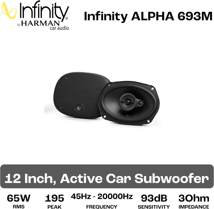 Infinity Alpha 693M 3-Wege Koaxial Lautsprecher Auto 152x22cm, 6x9 Zoll, von Harman Kardon Car HiFi
